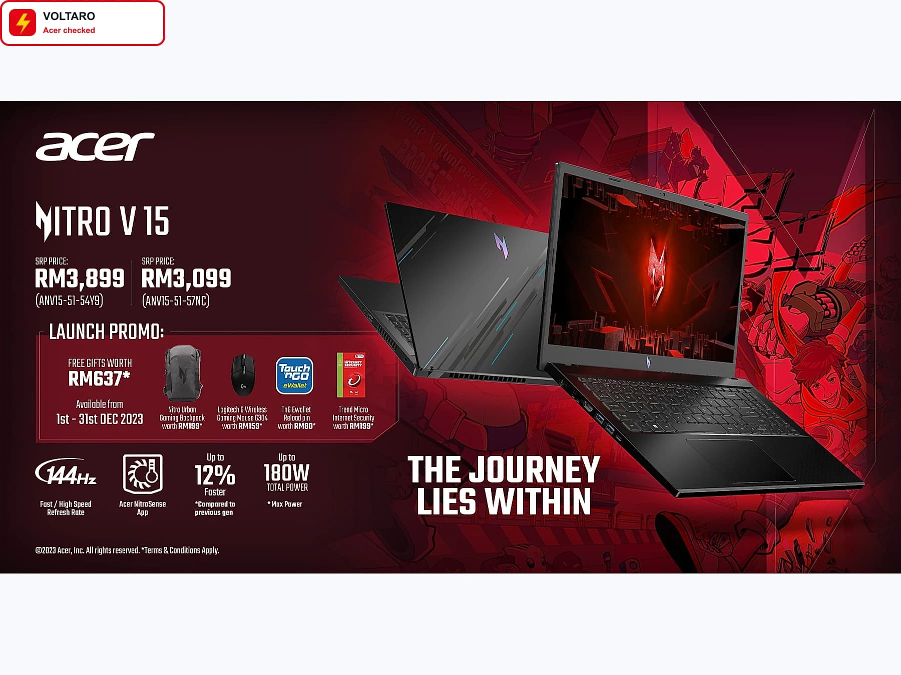 Acer Nitro V 15 Gaming Laptop